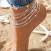 5Pcs Bohemian Airplane Chain Ankle Chain Jewelry for Summer - Estalios