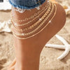 5Pcs Bohemian Airplane Chain Ankle Chain Jewelry for Summer - Estalios
