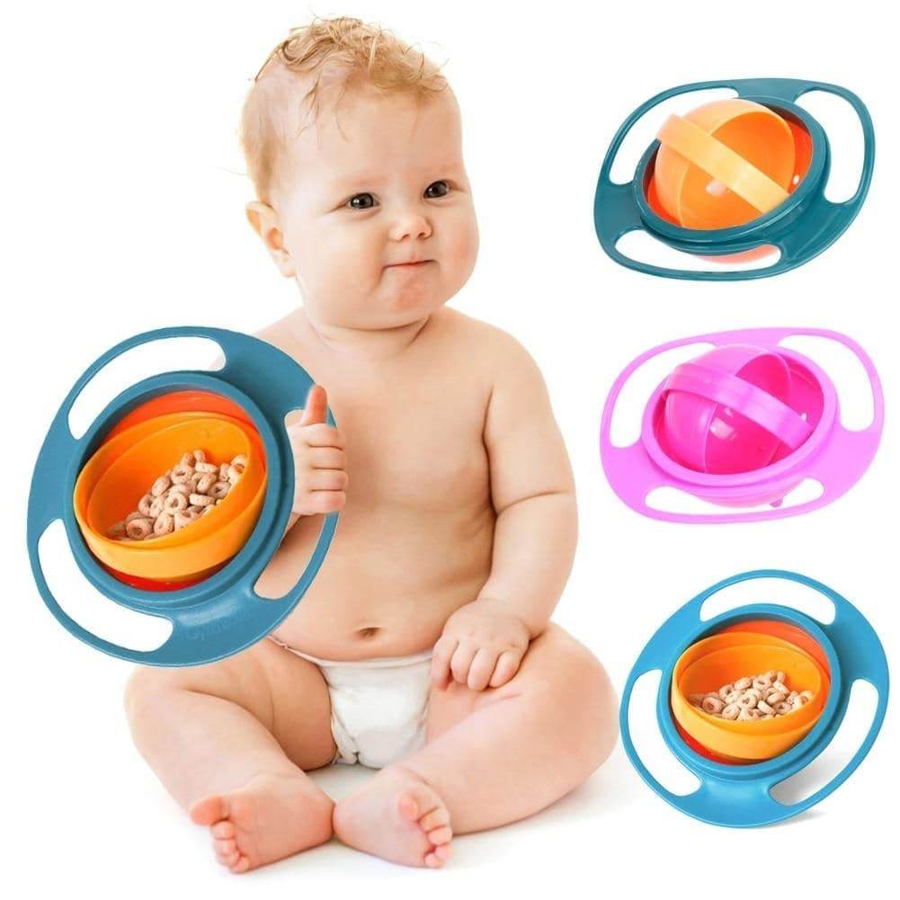 360-Degree Rotating Baby Bowl for Mess-Free Mealtime - Estalios
