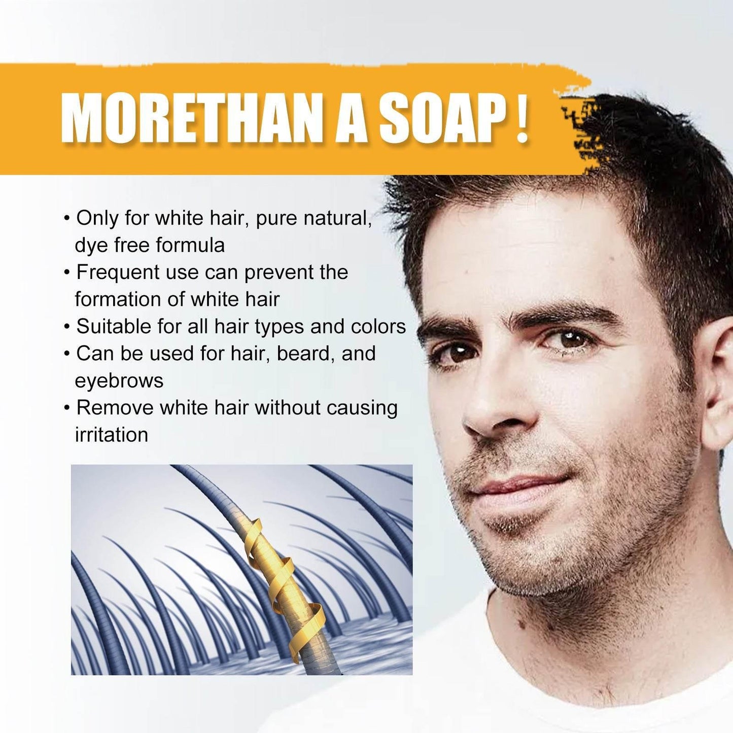 Men's Shampoo for Clean, Nourishing Black Shiny Hair - Estalios