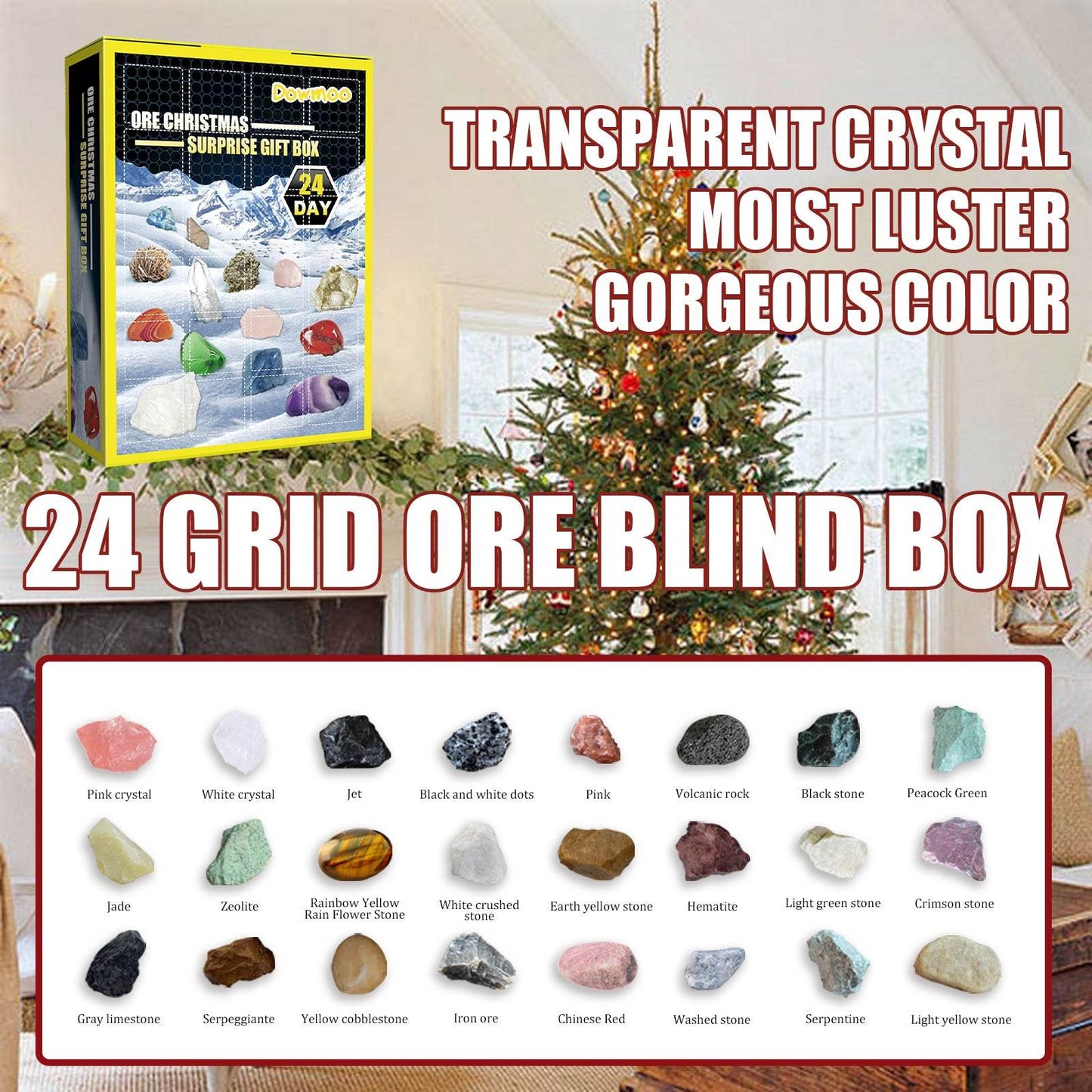 24 Grille Ore Blind Box Christmas 24 Days Toy Gift Box - Estalios