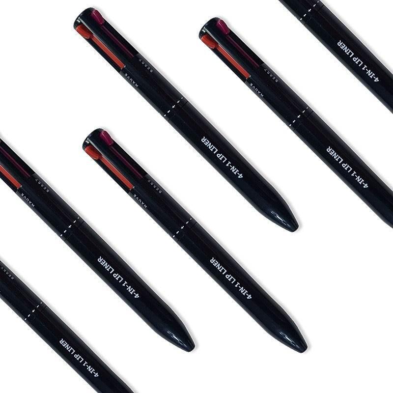4 In 1 Makeup Pen With 4 Color Lip Liner And Lipstick - Estalios