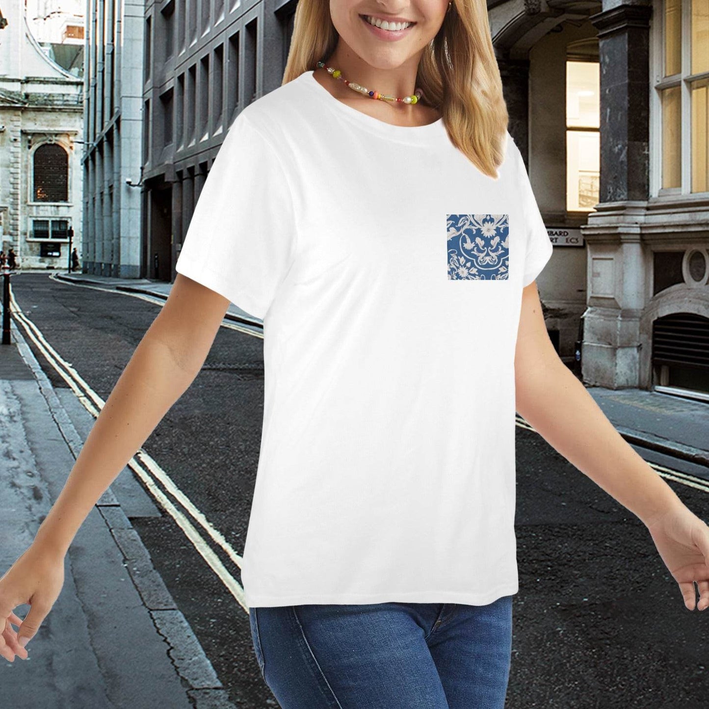New Women's T-Shirt in USA Size Front Print (Made in USA,Ships to USA Only) - Estalios