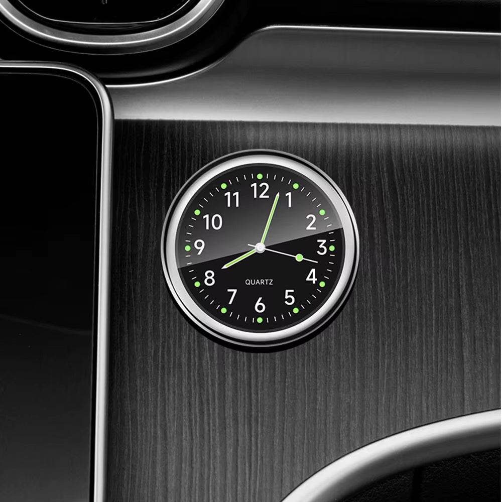 Luminous Mini Car Clock Stick-On Quartz Auto Accessories - Estalios