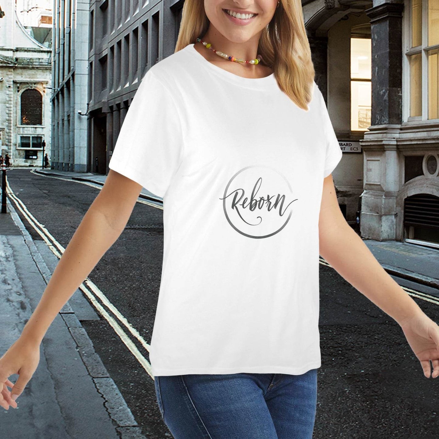 New Women's T-Shirt in USA Size Front Print (Made in USA,Ships to USA Only) - Estalios