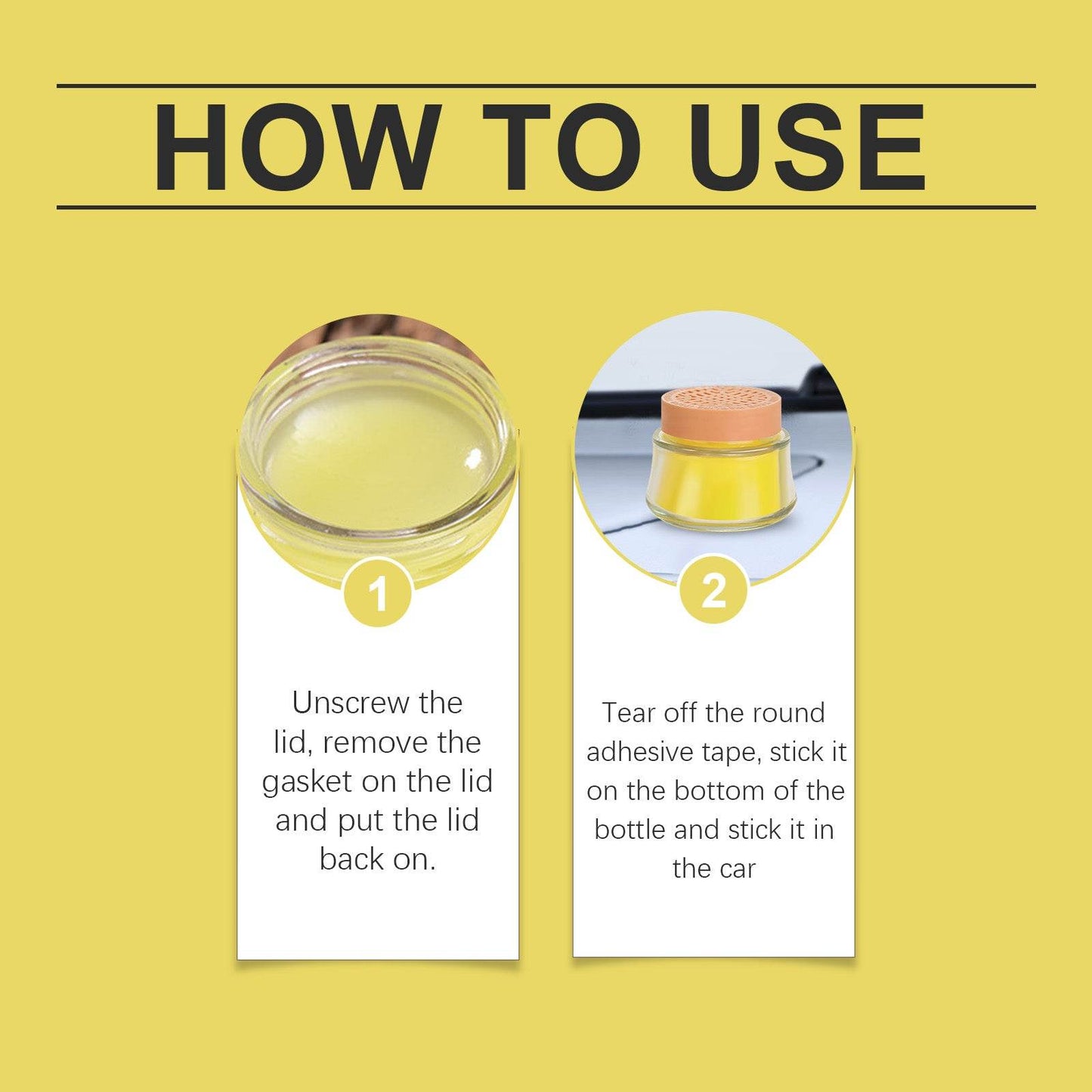 Lemon Fragrance Car Solid Balm for Fresh Air Anywhere - Estalios
