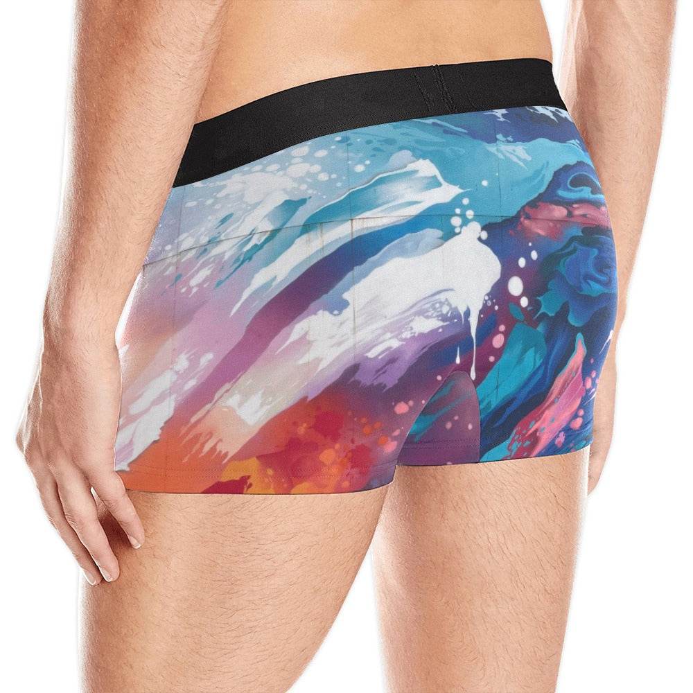 Men's All-Over Print Boxer Briefs Made in USA for Comfort - Estalios