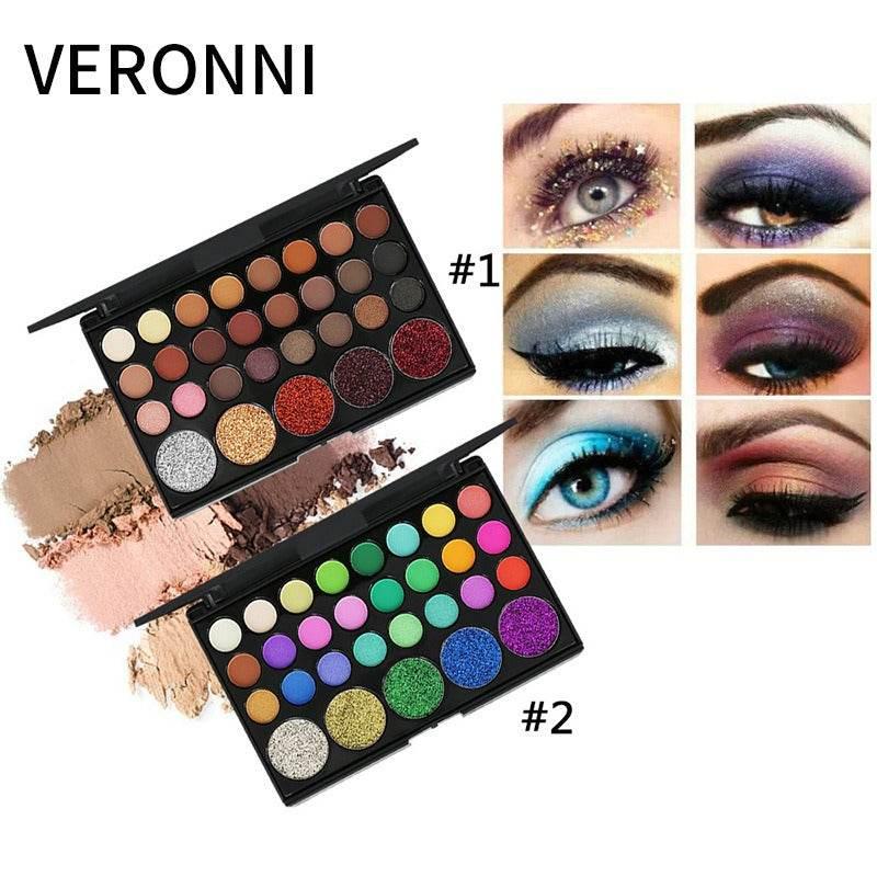 29-Color Earth-Tone Eyeshadow Palette for Smoky Makeup - Estalios