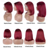 7x5 Glueless Bob Wig 99J Burgundy Straight Human Hair - Estalios