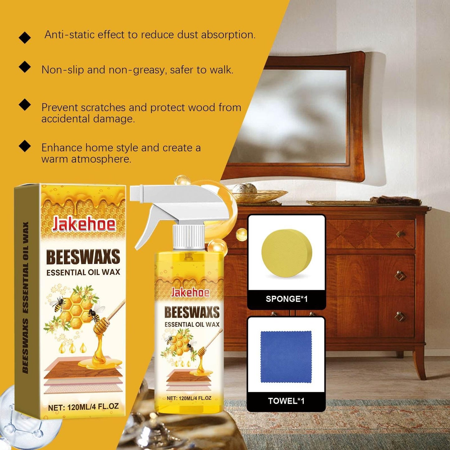 Wood Polishing Beeswax Spray Curing Furniture Polishing - Estalios
