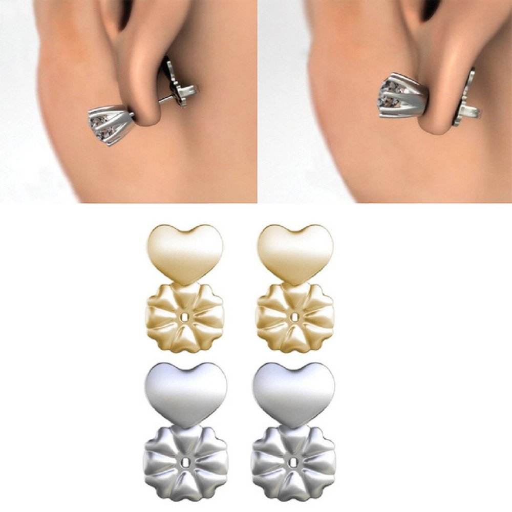 Adjustable 925 Sterling Silver Earring Backs for Heavy Earrings - Estalios