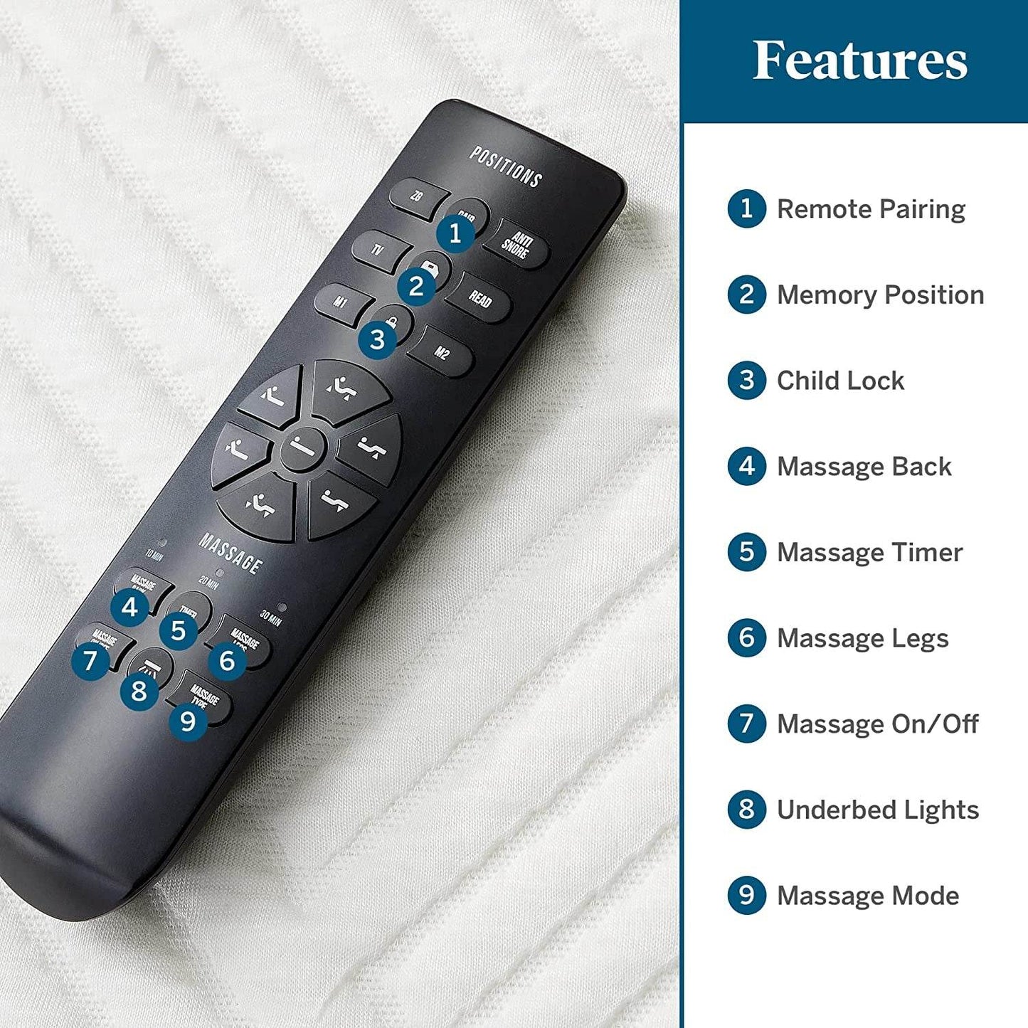 L600 Adjustable Bed Base Frame - Twin XL with Bluetooth - Estalios