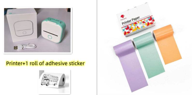 Portable Mini Thermal Label Printer for Home and School - Estalios