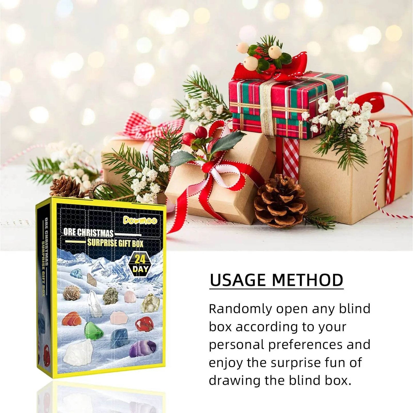 24 Grille Ore Blind Box Christmas 24 Days Toy Gift Box - Estalios