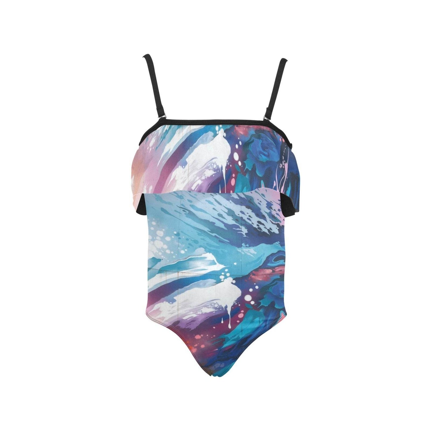 Kids' Spaghetti Strap Ruffle Swimsuit for Girls (S26) - Estalios