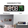 9-Inch Digital Wall Clock with Temp, Humidity, and Snooze - Estalios