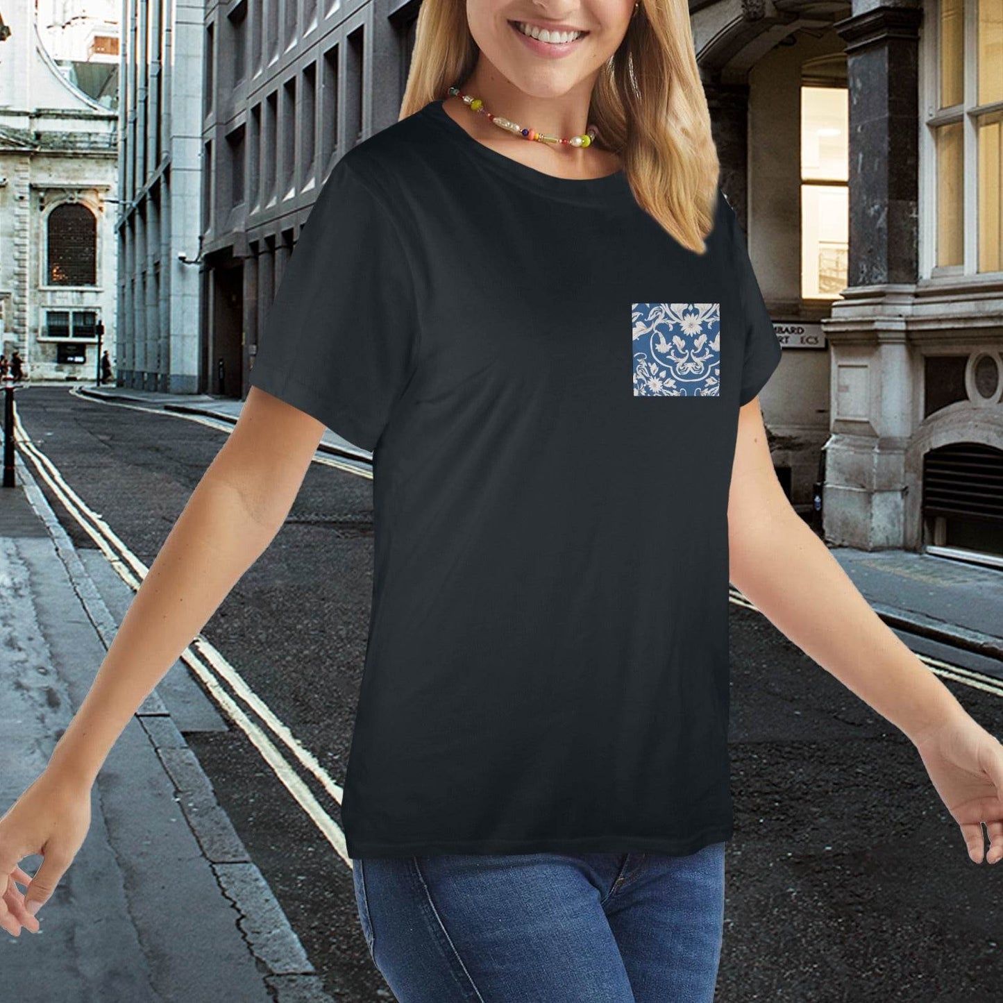 New Women's T-Shirt in USA Size Front Print (Made in USA,Ships to USA Only) - Estalios