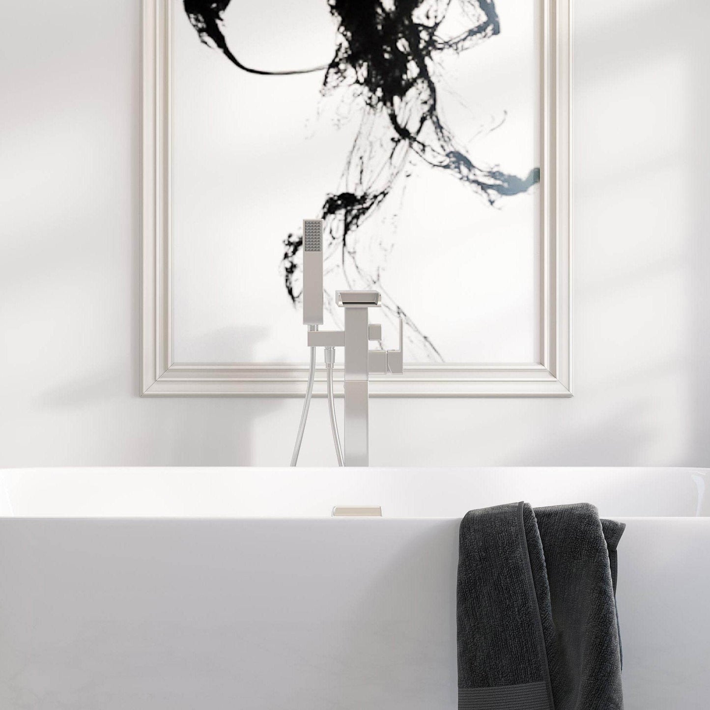 Infinity Freestanding Waterfall Spout Bathtub Faucet Design - Estalios