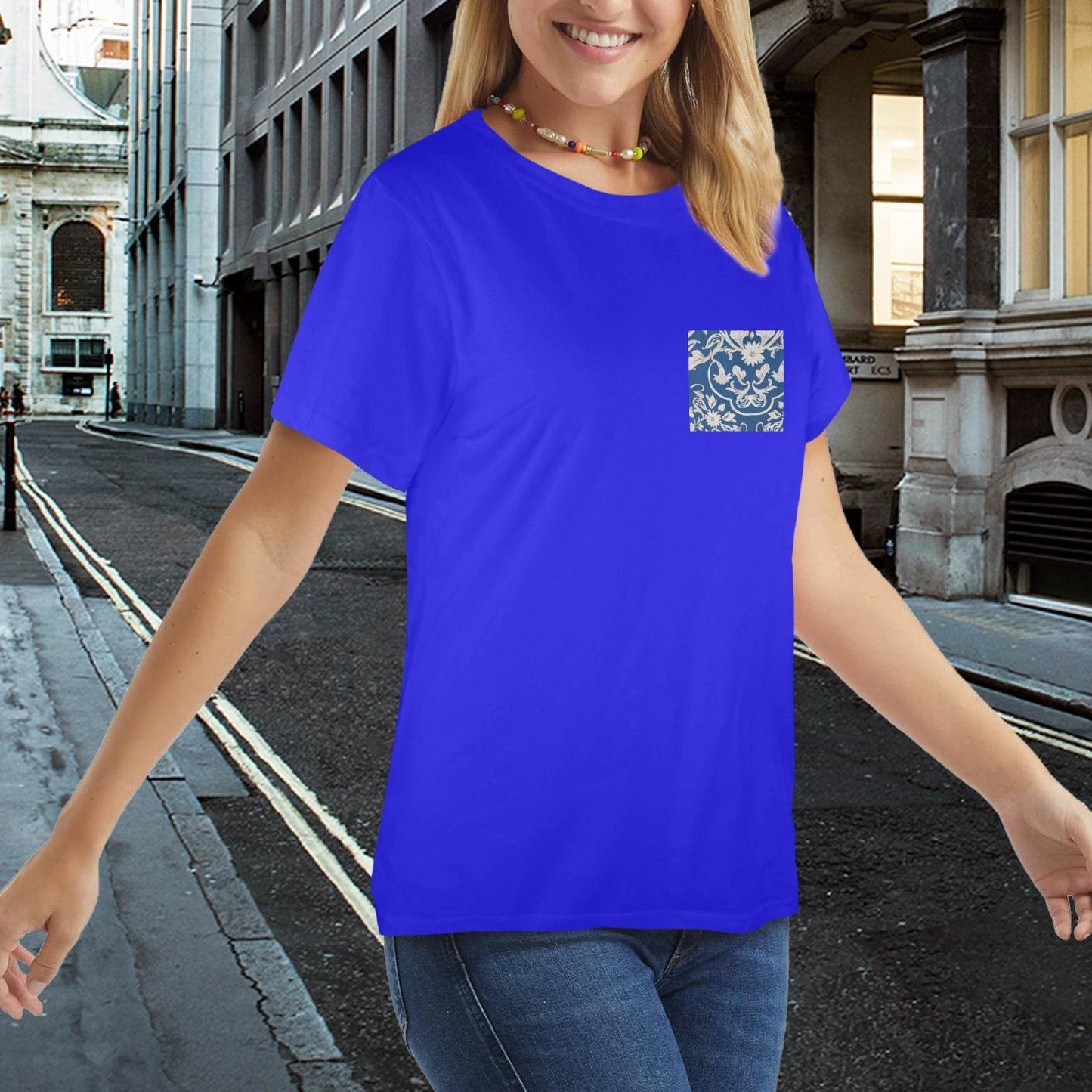 New Women's T-Shirt in USA Size Front Print (Made in USA,Ships to USA Only) - Estalios
