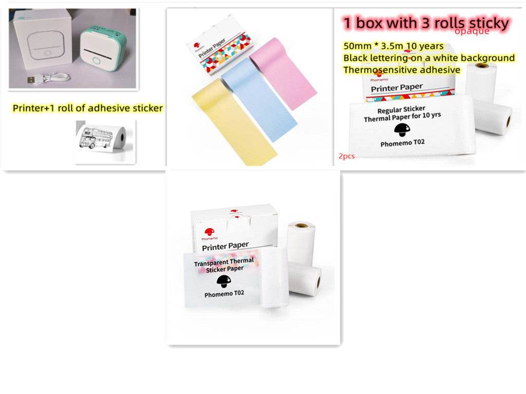 Portable Mini Thermal Label Printer for Home and School - Estalios