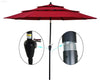 9Ft 3 Tiers Outdoor Patio Umbrella with Crank for Shade - Estalios