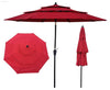 9Ft 3 Tiers Outdoor Patio Umbrella with Crank for Shade - Estalios