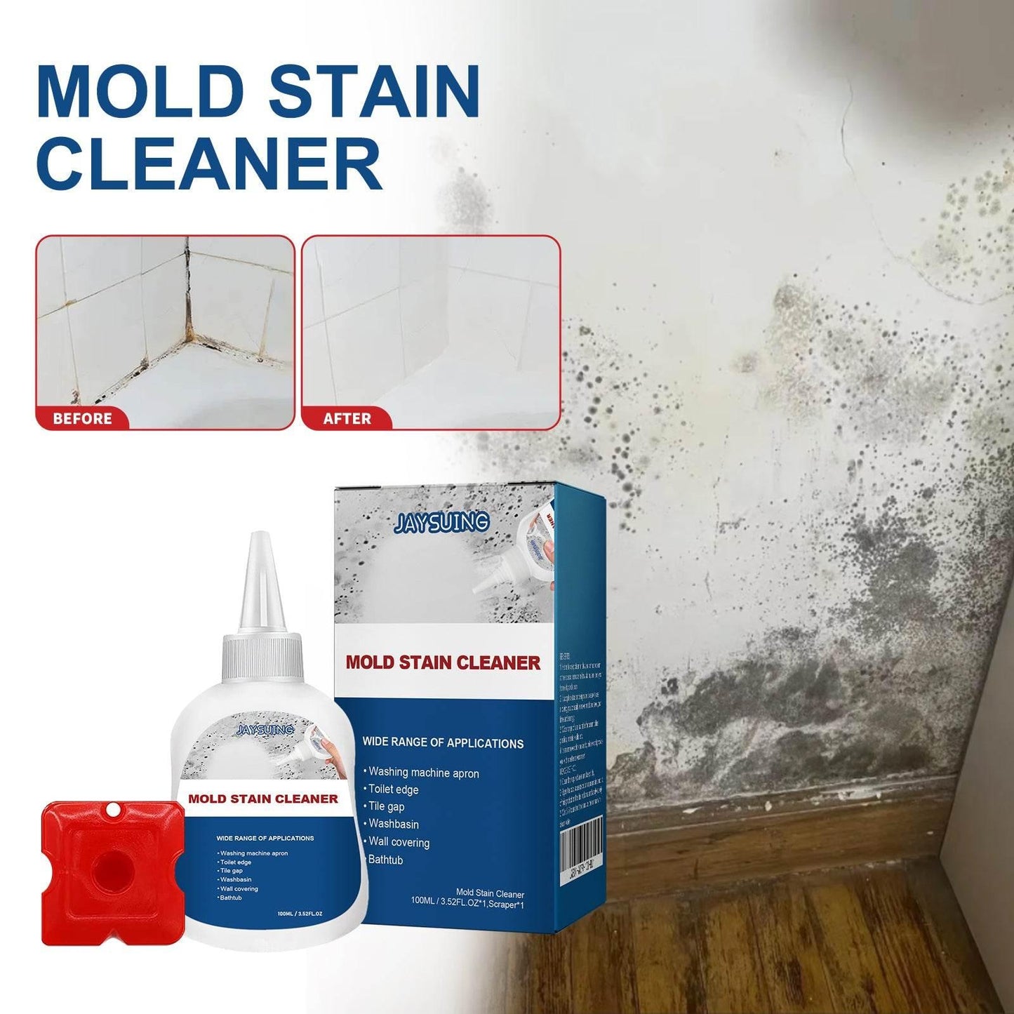 Mildew Removal Gel Clean Kitchen Bathroom Tile Moldy Walls - Estalios