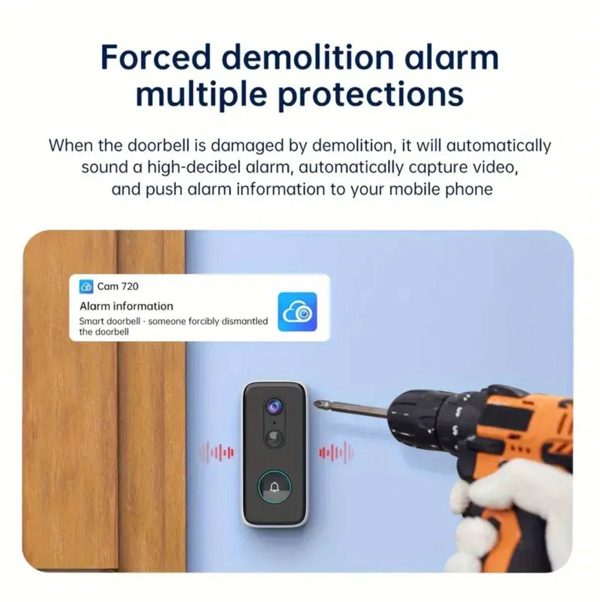 2K Wireless Doorbell Camera with HD Night Vision and Intercom - Estalios