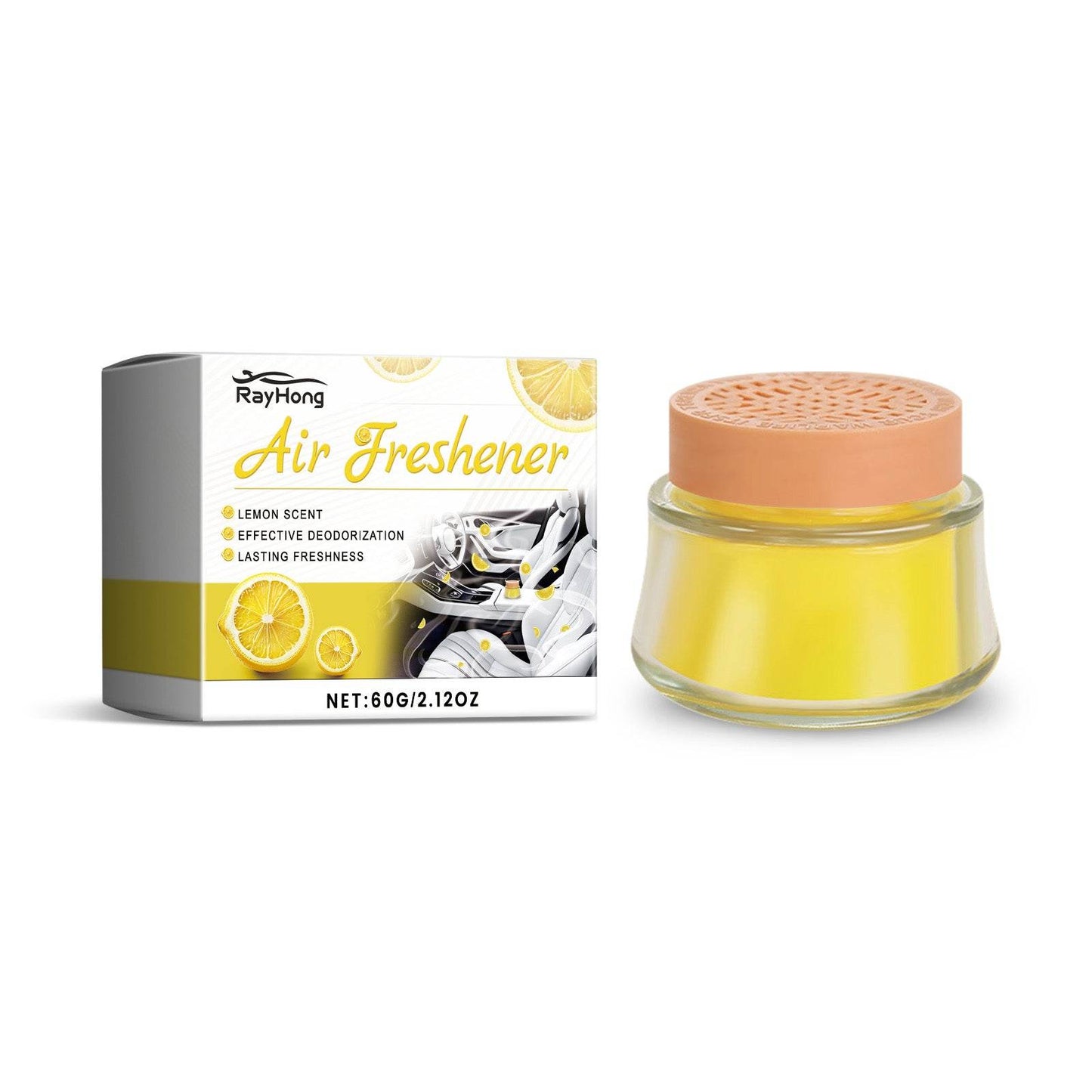Lemon Fragrance Car Solid Balm for Fresh Air Anywhere - Estalios