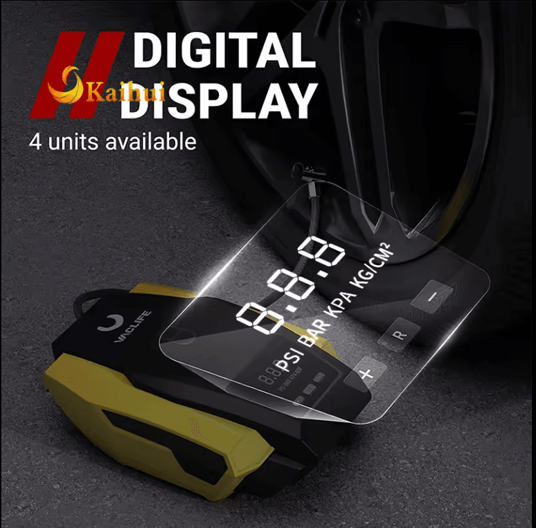 Tire Inflator Portable Air Compressor Pump with LED Light - Estalios
