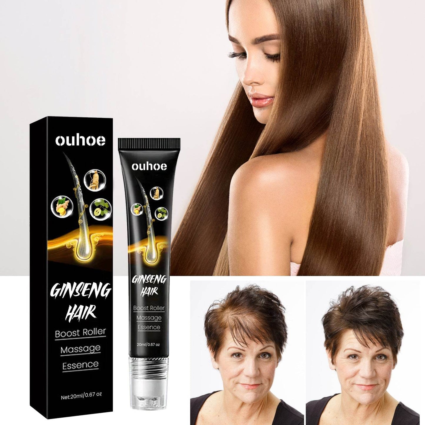 Ginseng Massage Essence Moisturizes Scalp Strengthens Hair - Estalios