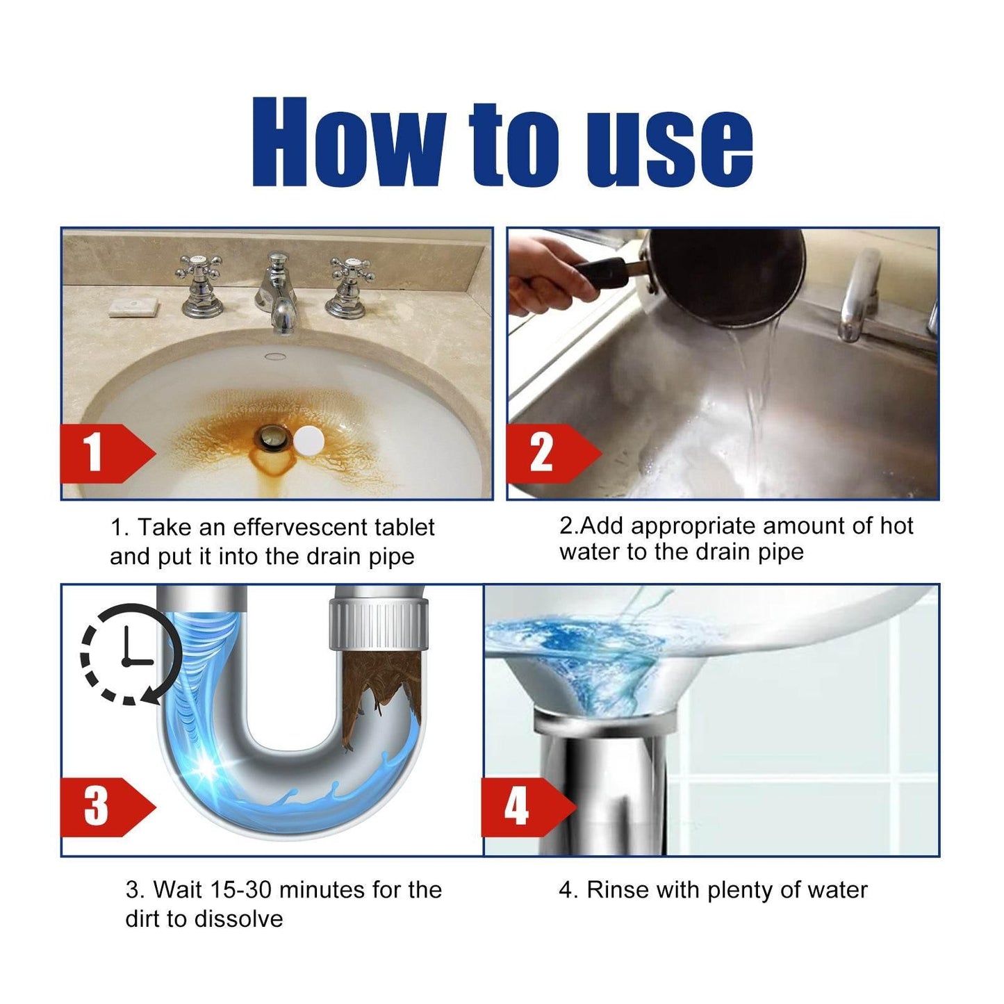 Drain Cleaner Toilet Kitchen Anti-Clogging Dredging Cleaner - Estalios