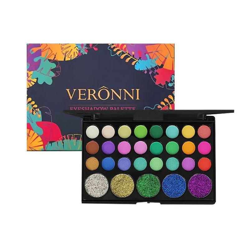 29-Color Earth-Tone Eyeshadow Palette for Smoky Makeup - Estalios