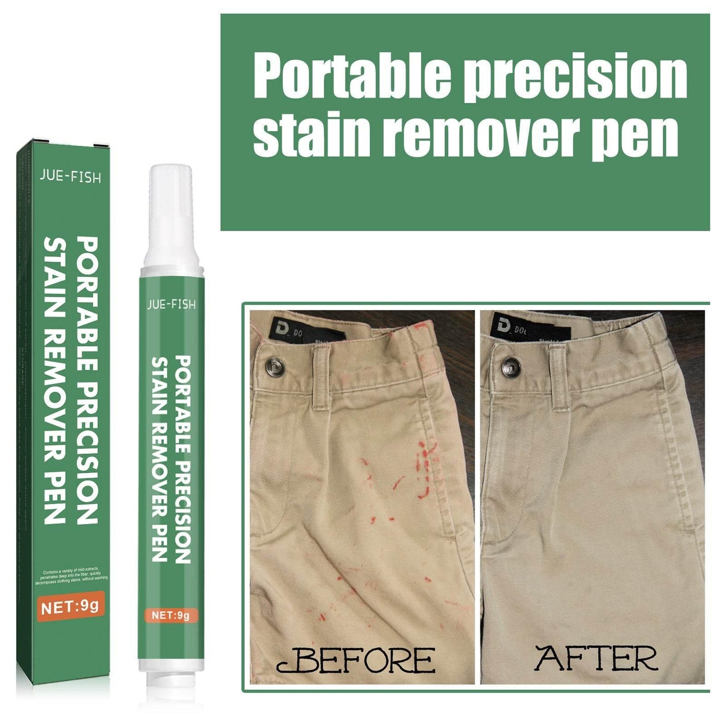 Portable Precision Stain Remover Pen for Yellow Clothes Cleaning - Estalios