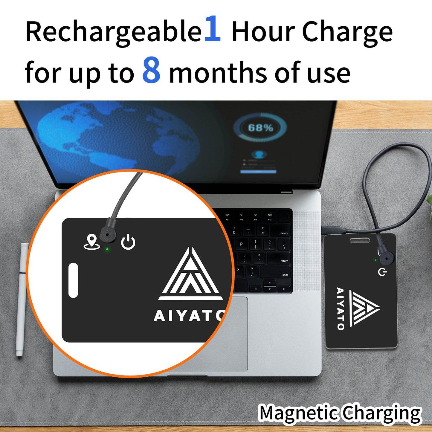 AIYATO Anti-Lost Device Ultra-Thin Card AirTag Locator - Estalios