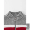 Chic Bold Striped Knit Zip-Up with Comfortable Cuffs - Estalios
