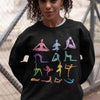 Cozy Yoga Pose Sanctuary Crewneck Sweatshirt for Comfort - Estalios