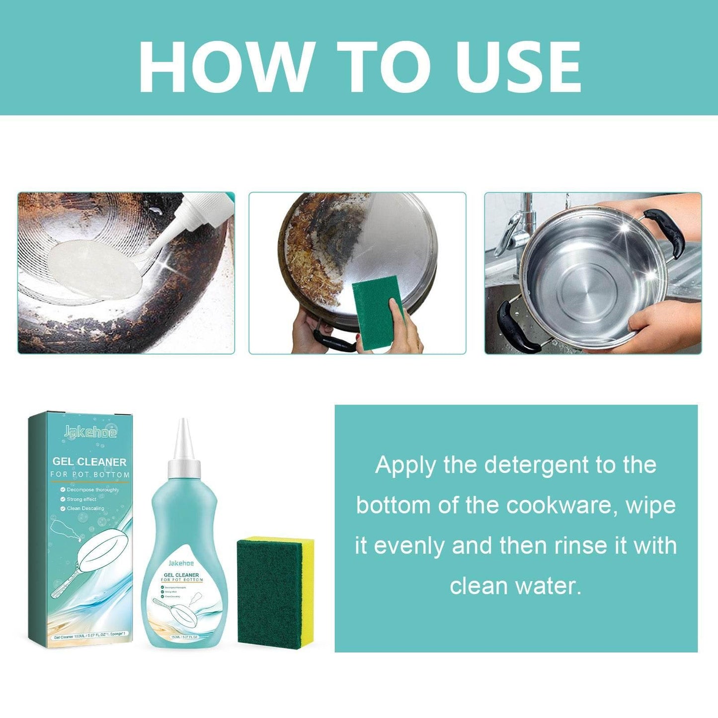 Gel Cleaner For Pot Bottom, Kitchen Cooktop Rust Remover - Estalios