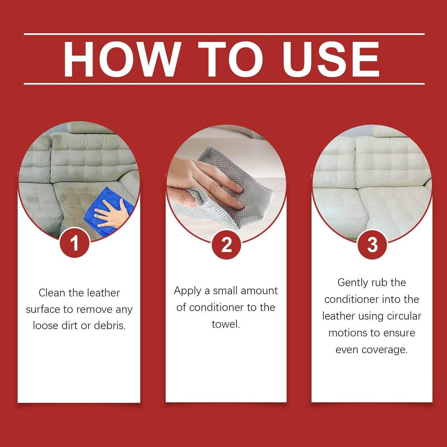 Leather Cleaning Cream Multi-Functional Care for Sofa Bags - Estalios