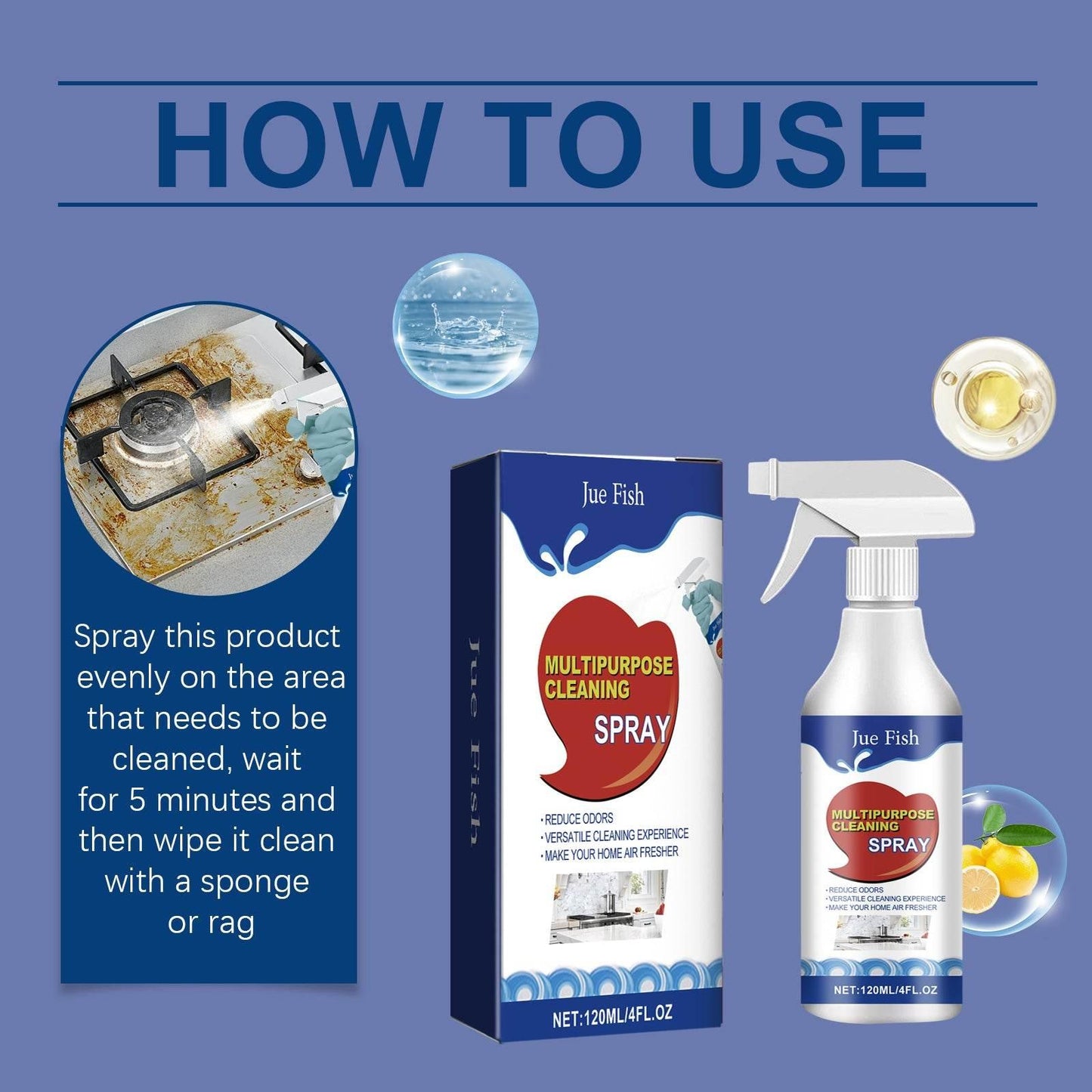 Multi-Function Cleaning Spray for Kitchen Heavy Oil Stains - Estalios