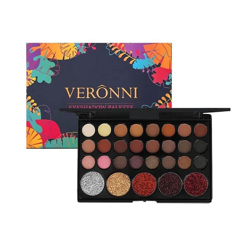 29-Color Earth-Tone Eyeshadow Palette for Smoky Makeup - Estalios