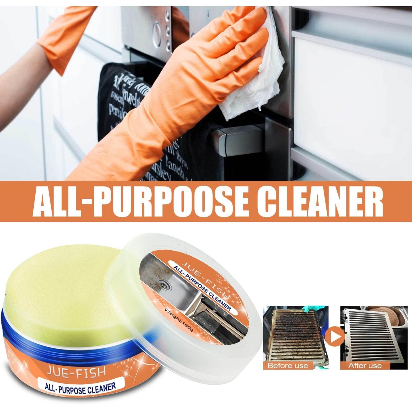 Multi-Purpose Kitchen Cleaner for Stainless Steel Grease - Estalios