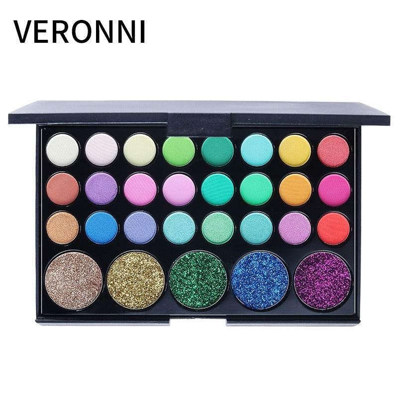 29-Color Earth-Tone Eyeshadow Palette for Smoky Makeup - Estalios
