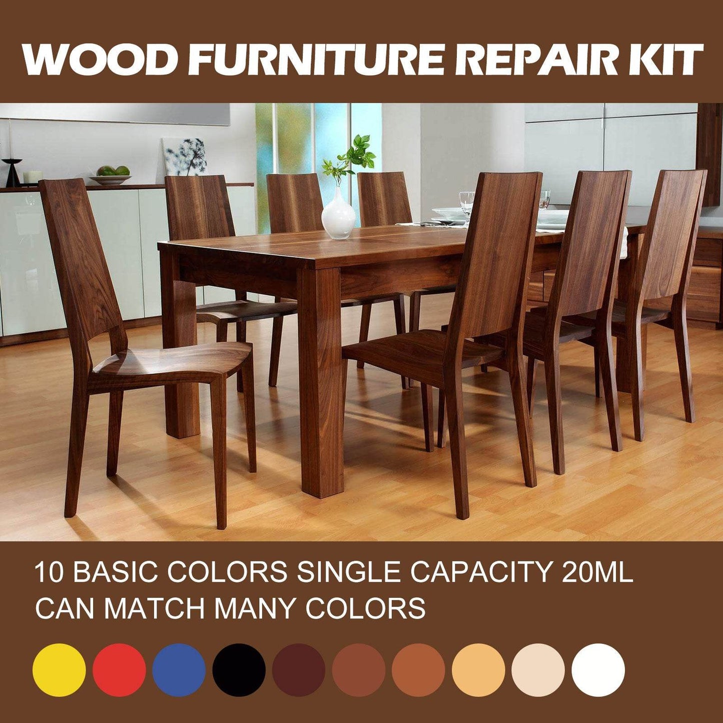 Wood Furniture Repair Kit For Faded Touch Ups And Beauty - Estalios