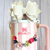 Floral Deluxe Tumbler Charm Necklace