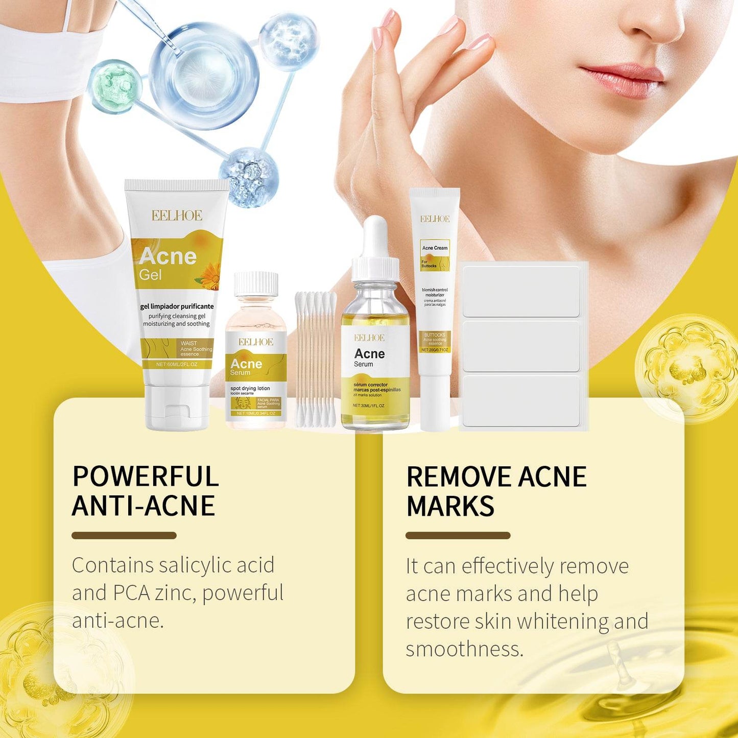 Acne Skin Care Set for Moisturizing and Soft Skin - Estalios