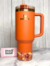 CLEAR FALL LEAVES Tumbler Boot -fits 20-40oz