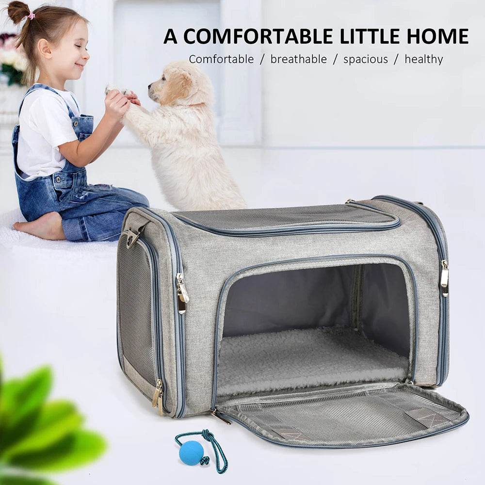 Airline Approved Dog Carrier Bag Soft Backpack for Travel - Estalios