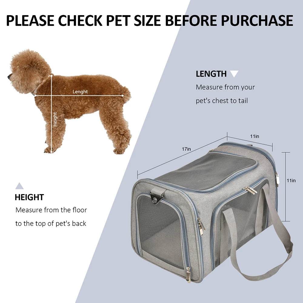 Soft-Sided Dog Carrier Backpack for Small Pets Airline Approved - Estalios
