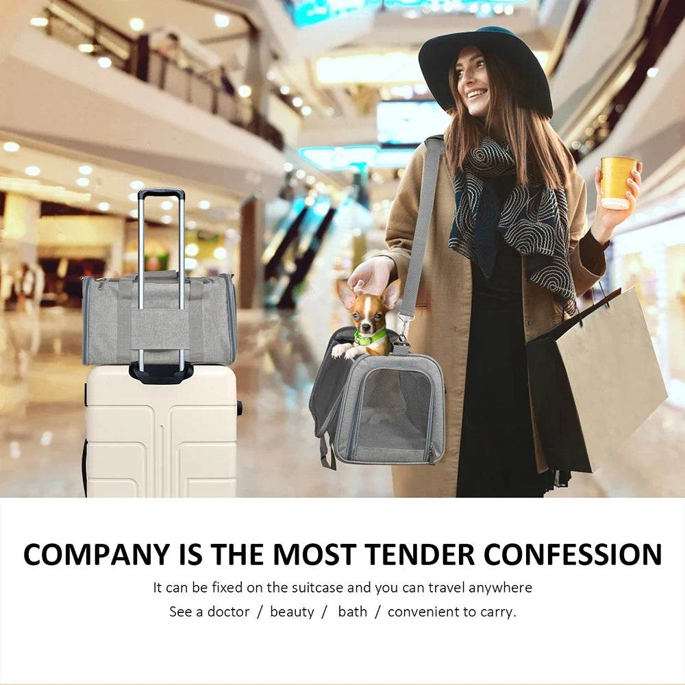 Soft-Sided Dog Carrier Backpack for Small Pets Airline Approved - Estalios